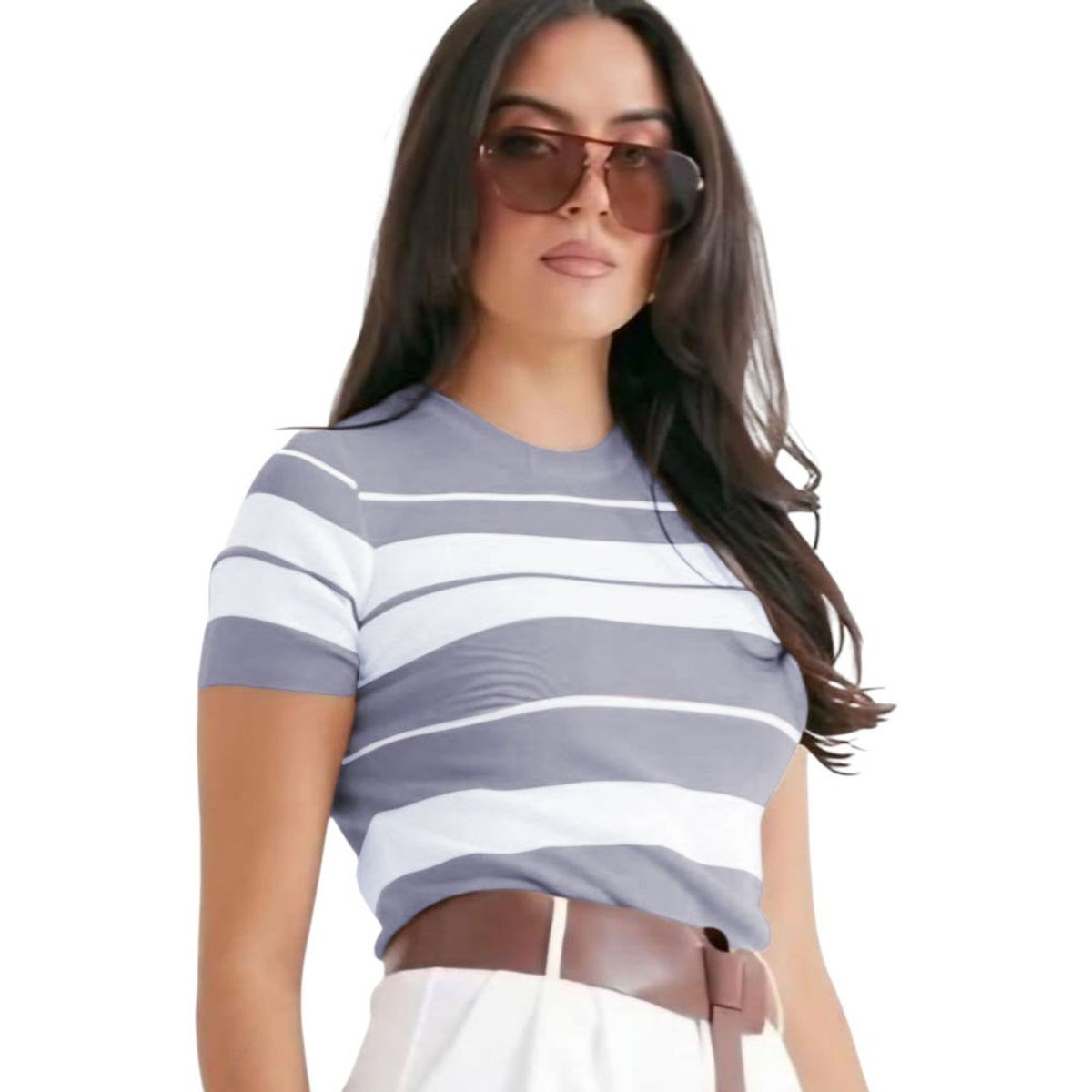 GENERICO - Polo Mujer Hilo New Ecoshoping 359G-17 Color Gris