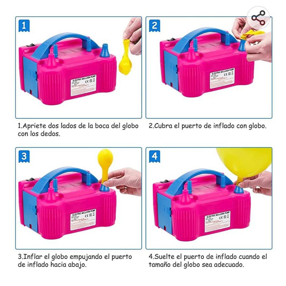 GENERICO - Inflador de Globo Eléctrico Portátil