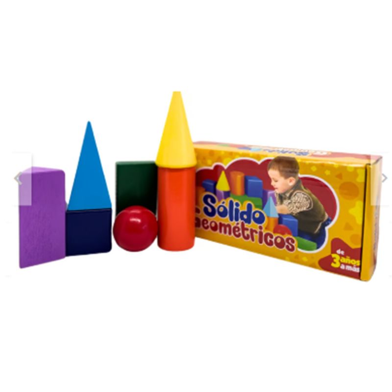 GENERICO - Juguete Didáctico Set de Sólidos Geométricos Coloridos