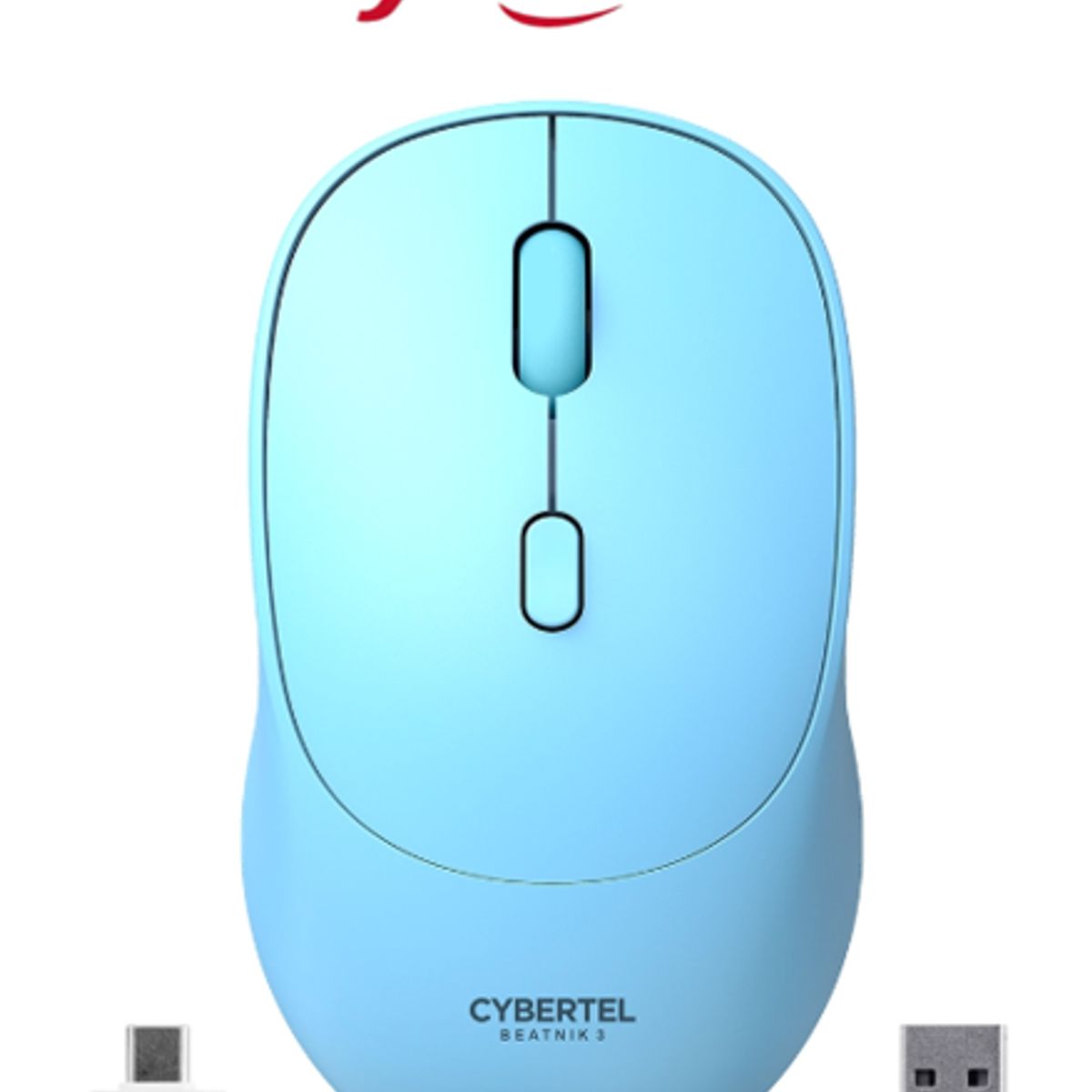 CYBERTEL - Mouse Inalambrico BEATNIK 3 CYB M704-3M BT WIFI Recargable CYBERTEL