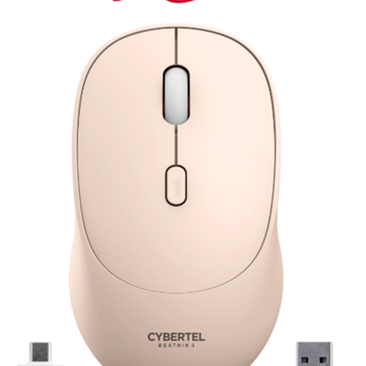 CYBERTEL - Mouse Inalambrico BEATNIK 3 CYB M704-3M BT WIFI Recargable CYBERTEL