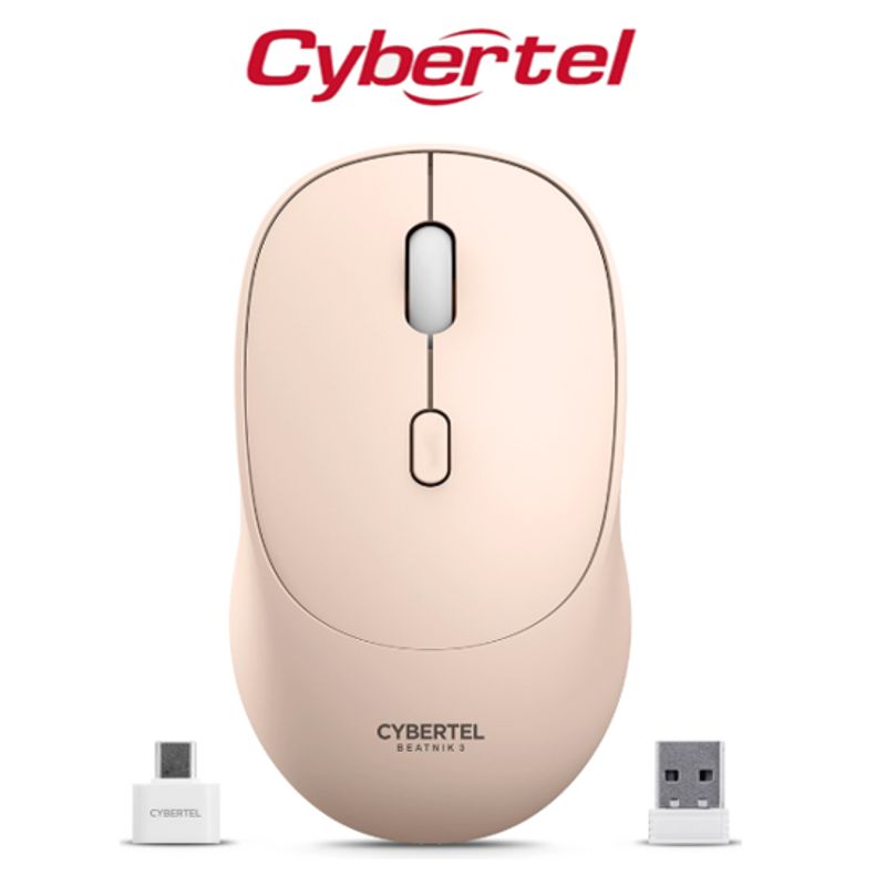 CYBERTEL - Mouse Inalambrico BEATNIK 3 CYB M704-3M BT WIFI Recargable CYBERTEL