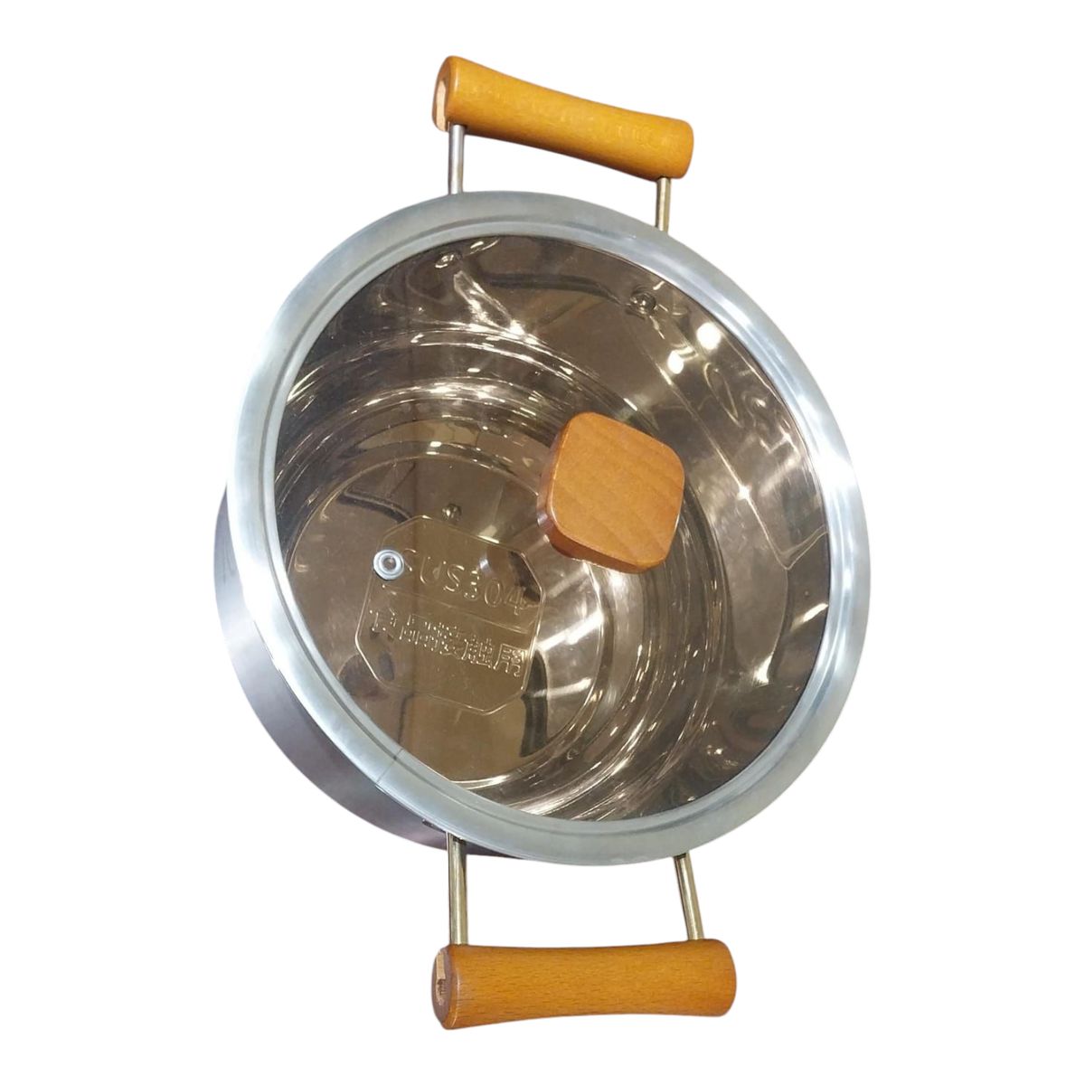 WELL BEING - Olla de Acero Inoxidable 3 Litros- Tapa de Vidrio y Mangos de Madera