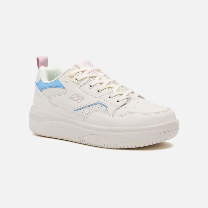 NEW ATHLETIC - Zapatillas New Athletic Skateboarding Kuel95 Crema Con Celeste Mujer