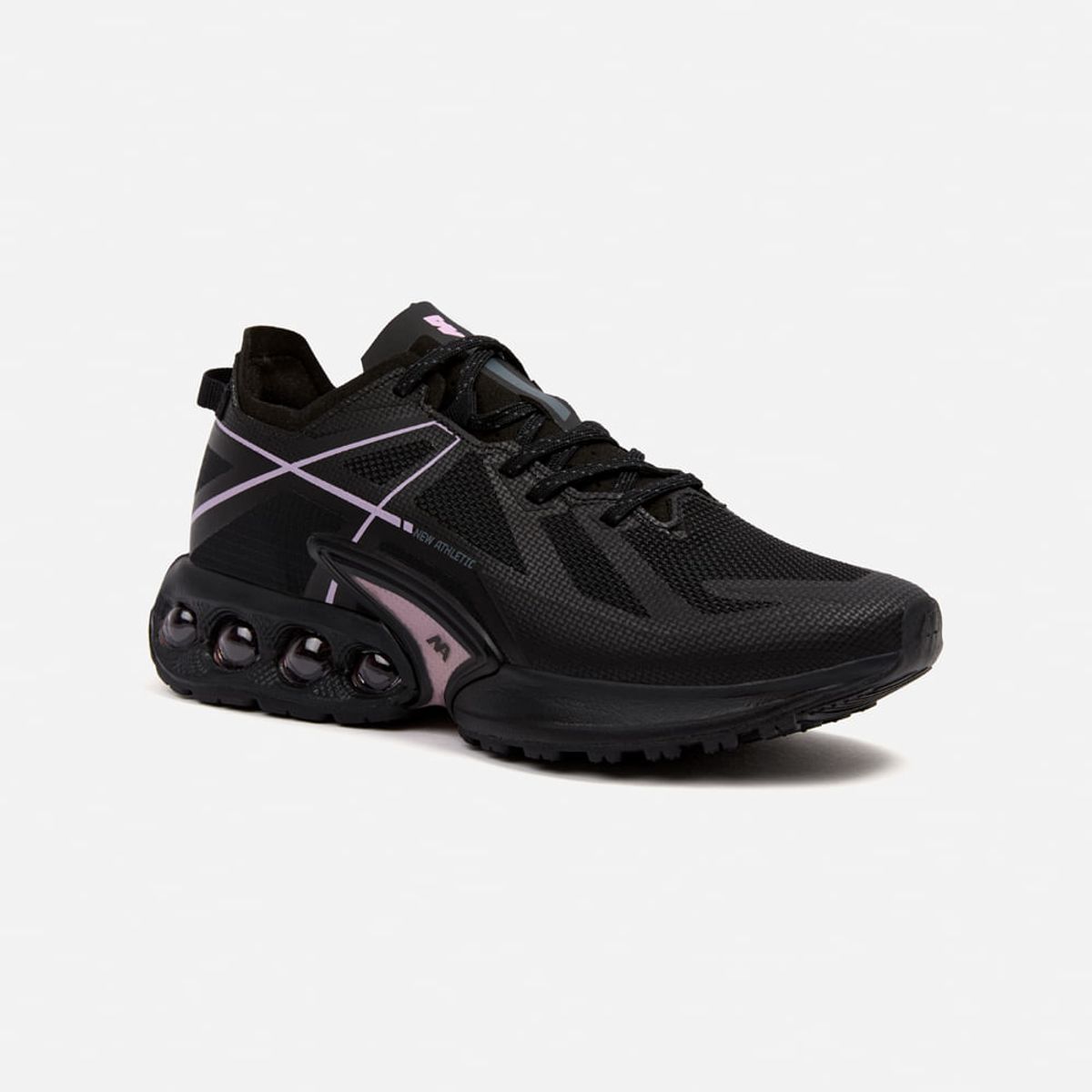 NEW ATHLETIC - Zapatillas New Athletic Running Wind112 Negro Con Lila Mujer