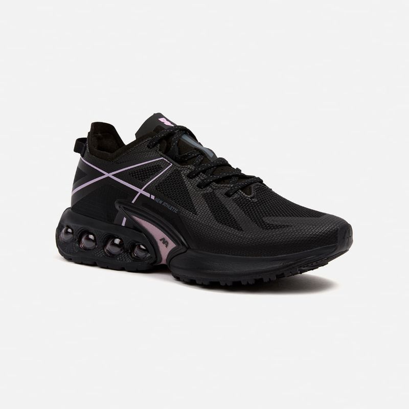 NEW ATHLETIC - Zapatillas New Athletic Running Wind112 Negro Con Lila Mujer