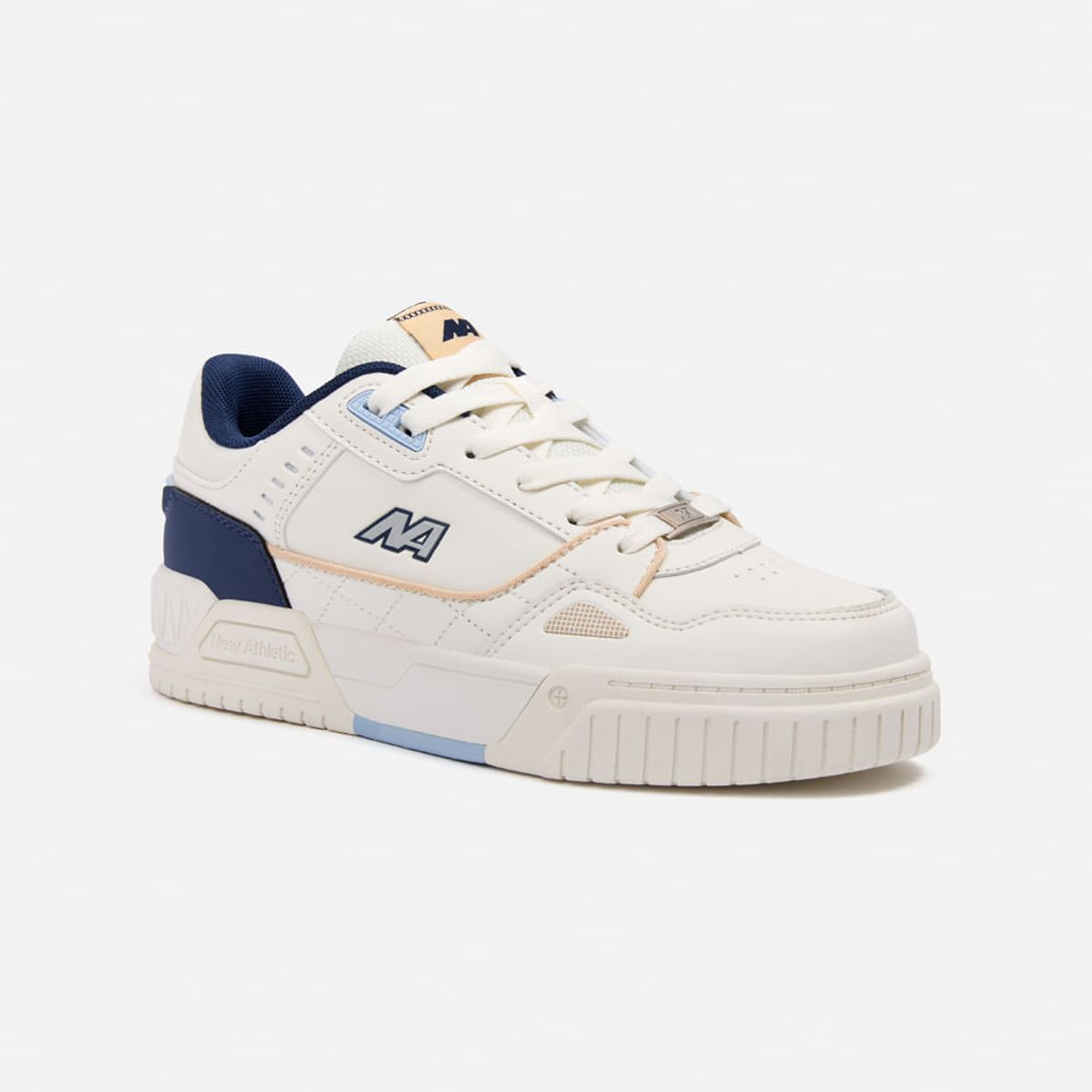 NEW ATHLETIC - Zapatillas New Athletic Skateboarding Square99 Crema Con Azul Oscuro Mujer