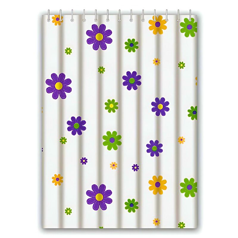 MINARI - Cortina de Baño Impermeable Accesorio para Ducha 180x180cm 47V - Flor