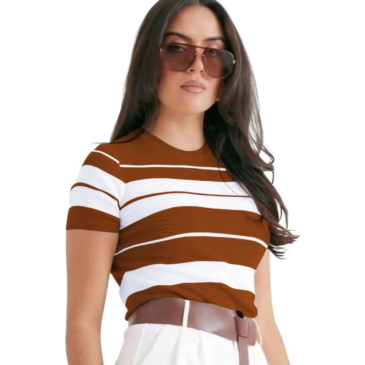 GENERICO - Polo Mujer Hilo New Ecoshoping 359G-17 Color Marron