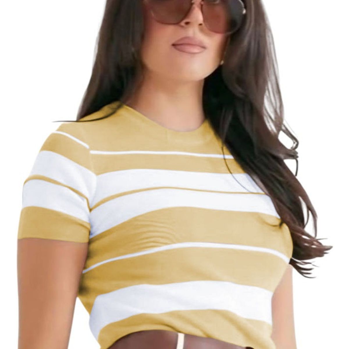 GENERICO - Polo Mujer Hilo New Ecoshoping 359G-17 Color Mostaza