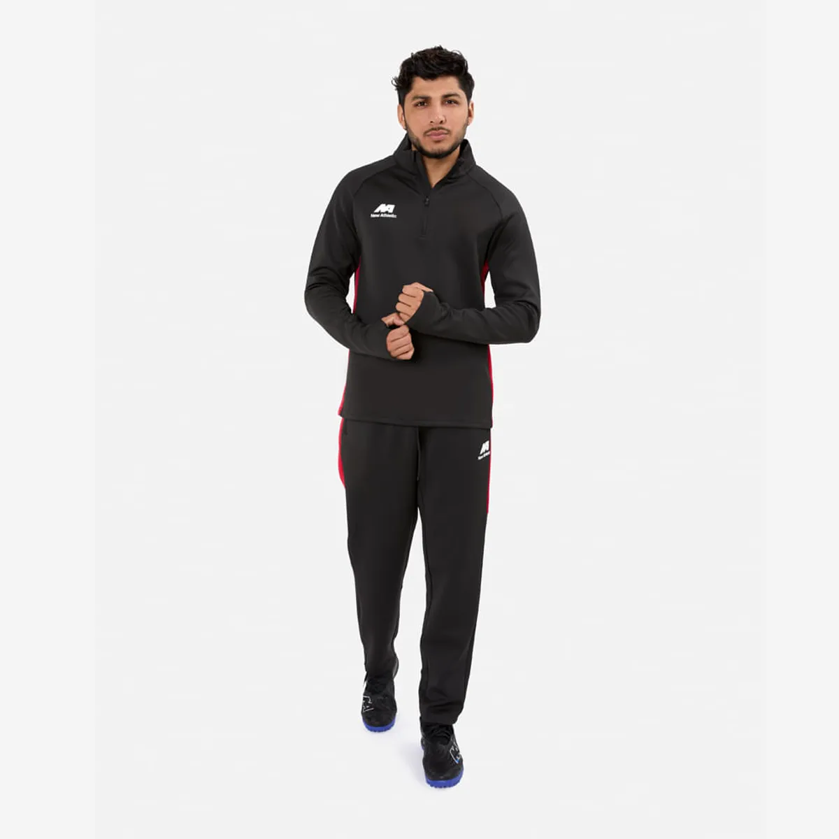 NEW ATHLETIC - Buzo New Athletic Reflex45 Negro Con Rojo Hombre