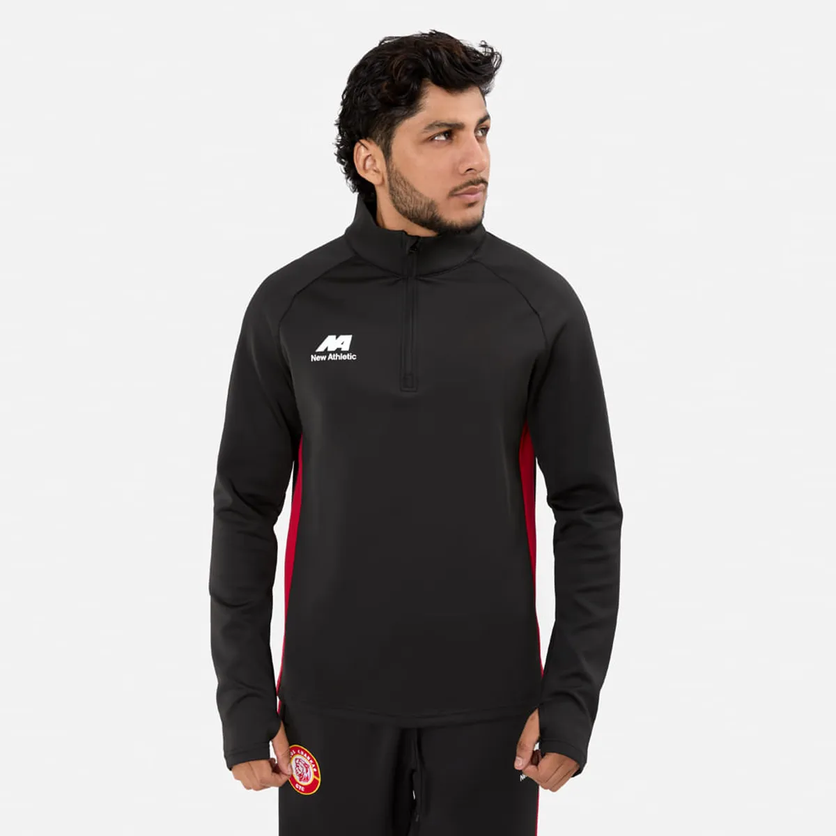 NEW ATHLETIC - Buzo New Athletic Reflex45 Negro Con Rojo Hombre
