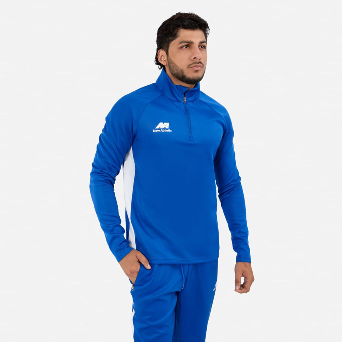 NEW ATHLETIC - Buzo New Athletic Reflex45 Azulino Con Blanco Hombre