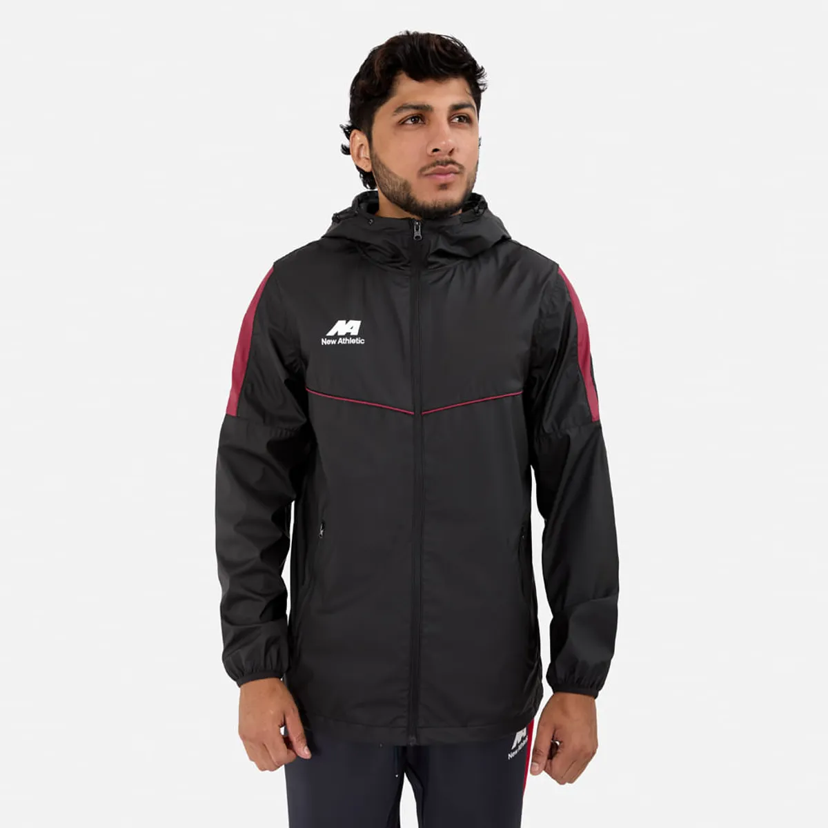 NEW ATHLETIC - Casaca New Athletic Dravox Negro Con Vino Hombre