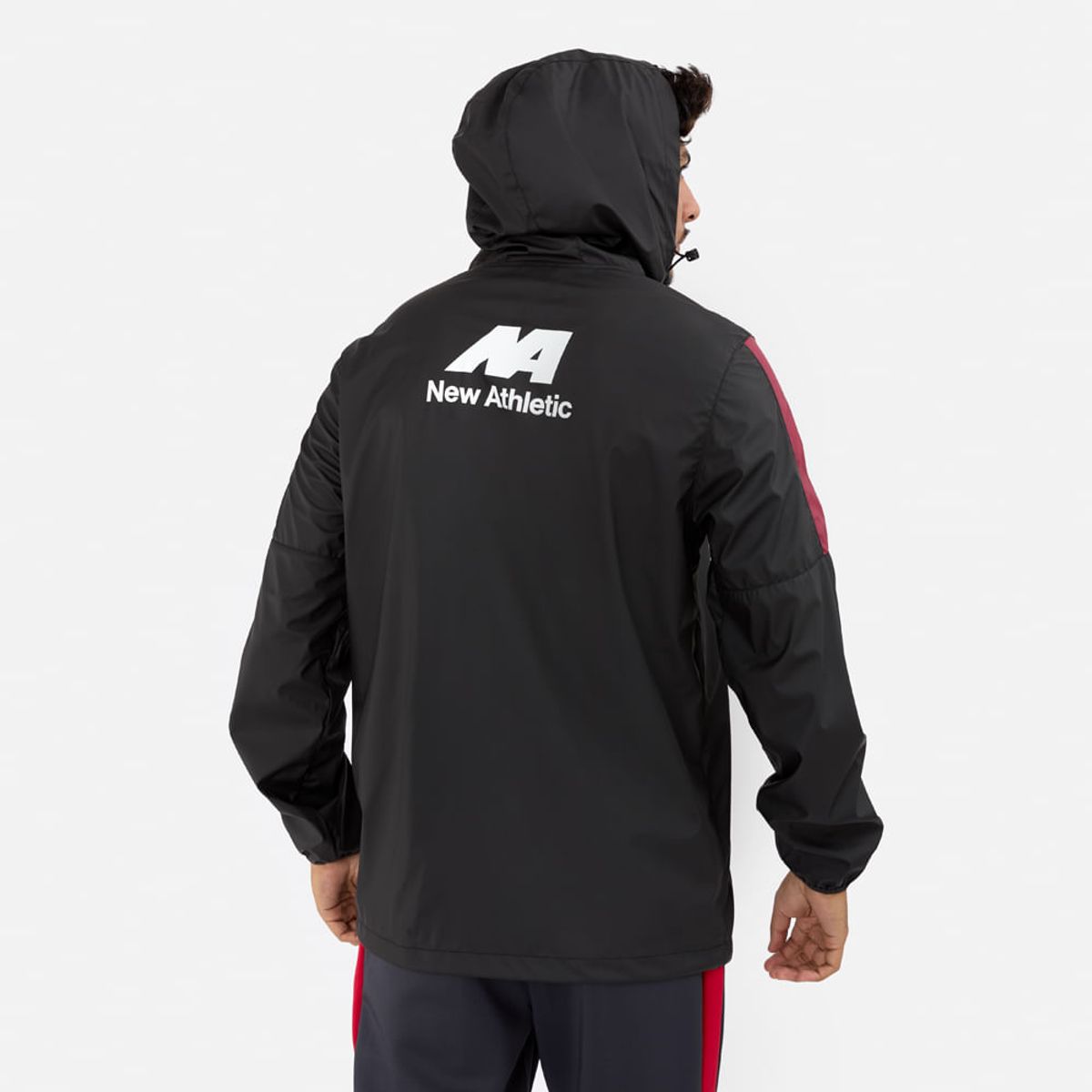 NEW ATHLETIC - Casaca New Athletic Dravox Negro Con Vino Hombre