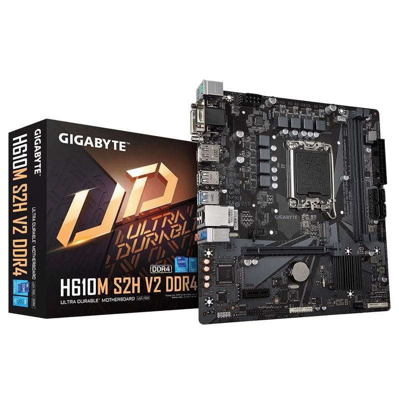 GIGABYTE - Motherboard Gigabyte H610M K DDR4 Intel LGA1700 Micro ATX