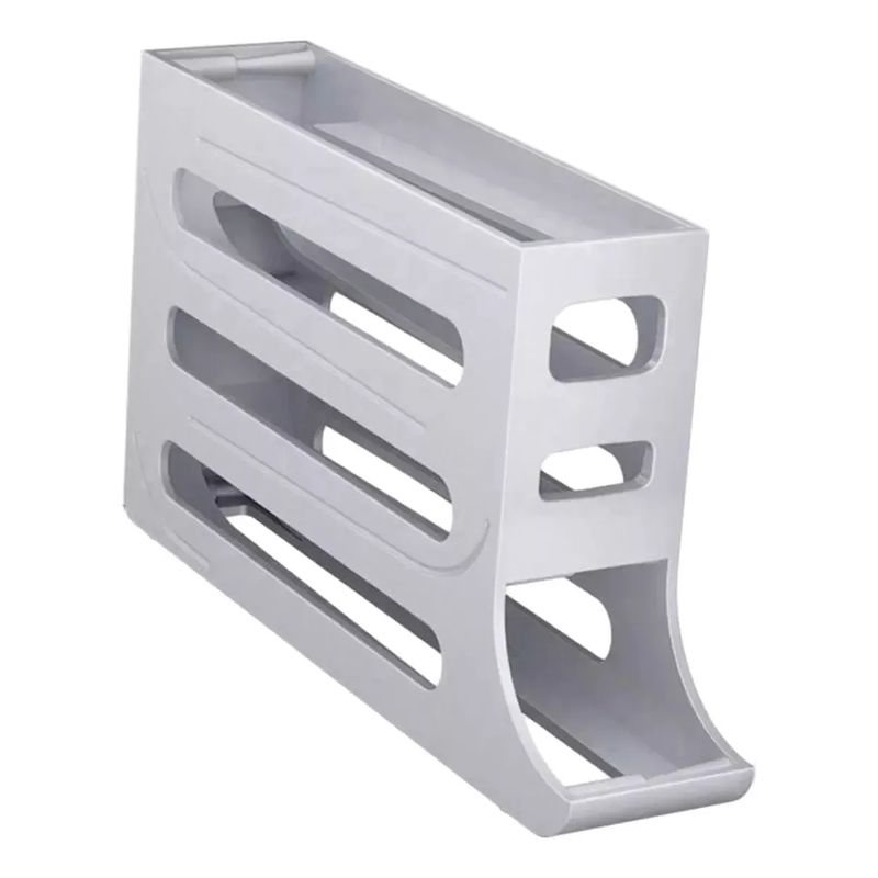 GENERICO - Organizador dispensador y bandeja para huevos automático color Gris