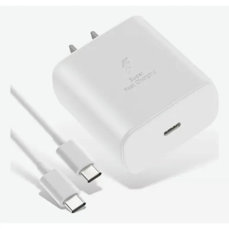 GENERICO - CARGADOR 45W USB-C A USB-C PARA SAMSUNG GENERICO CALIDAD BLANCO 45W CALIDAD A1