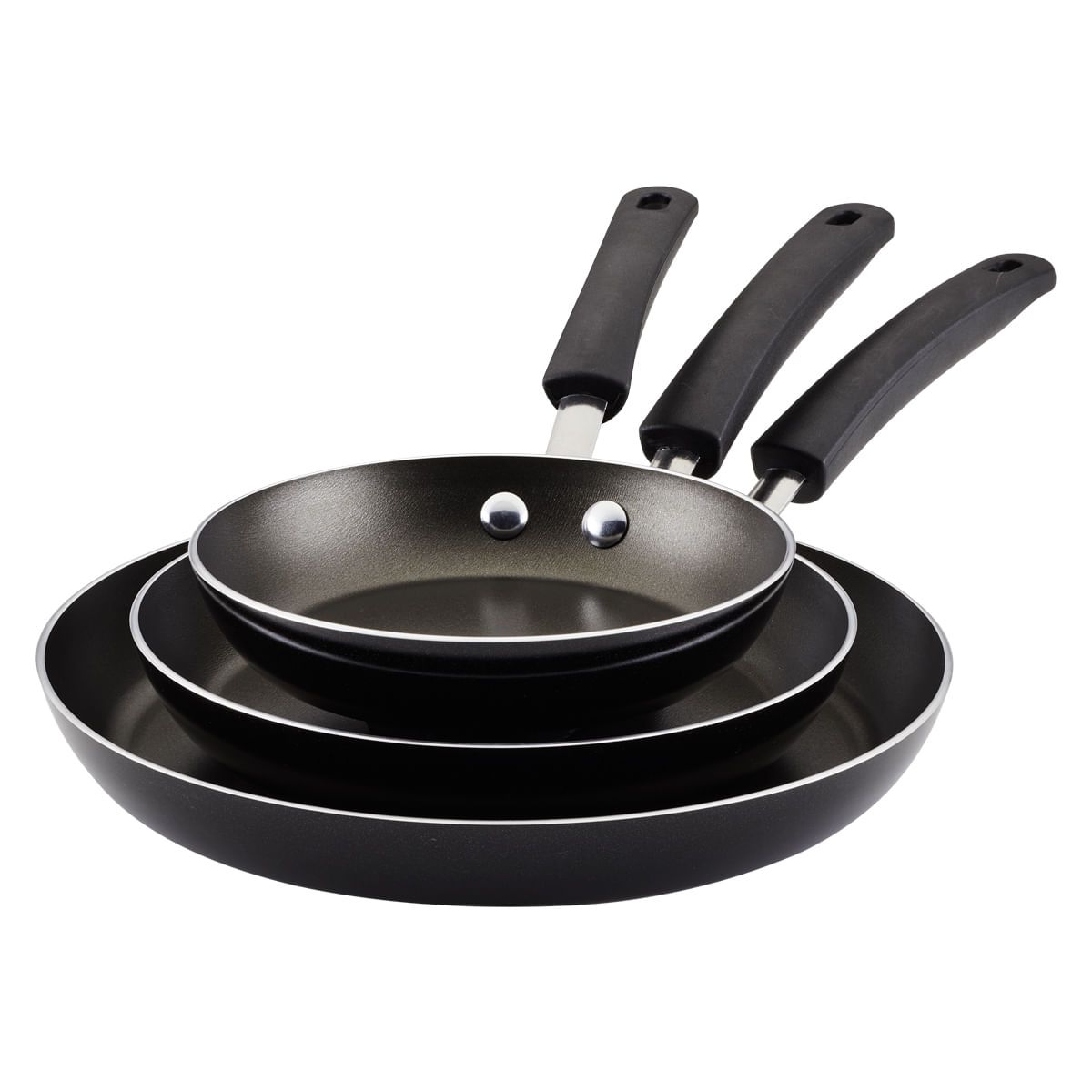 FARBERWARE - Set x3 sartenes antiadherentes Farberware de 20, 25 y 30 cm en aluminio