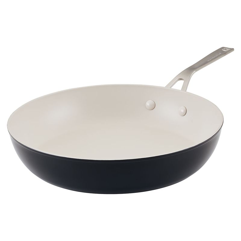 KITCHENAID - Set 2 Sartenes 21cm y 25 cm. Antiadherente Cerámico Negro KitchenAid