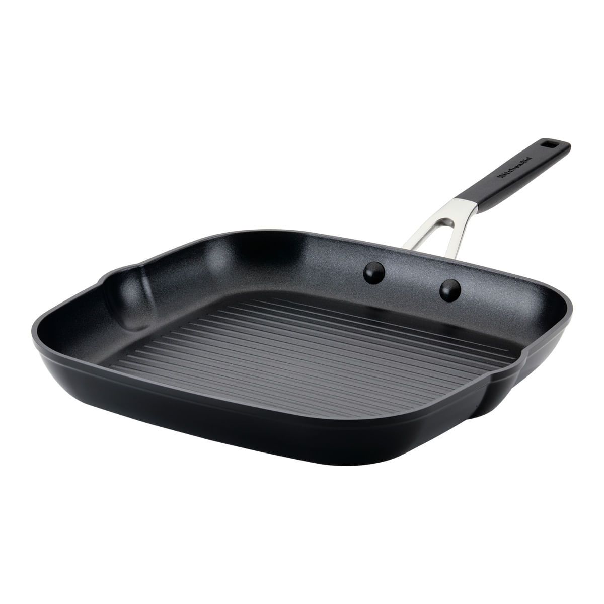 KITCHENAID - Plancha grill KitchenAid 29cm anodizado duro antiadherente Negro
