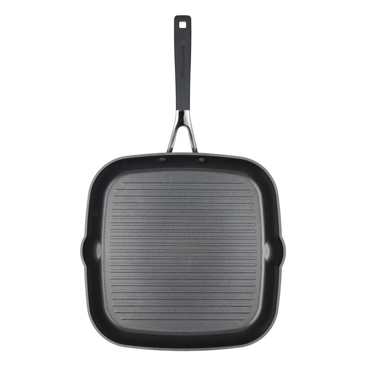KITCHENAID - Plancha grill KitchenAid 29cm anodizado duro antiadherente Negro