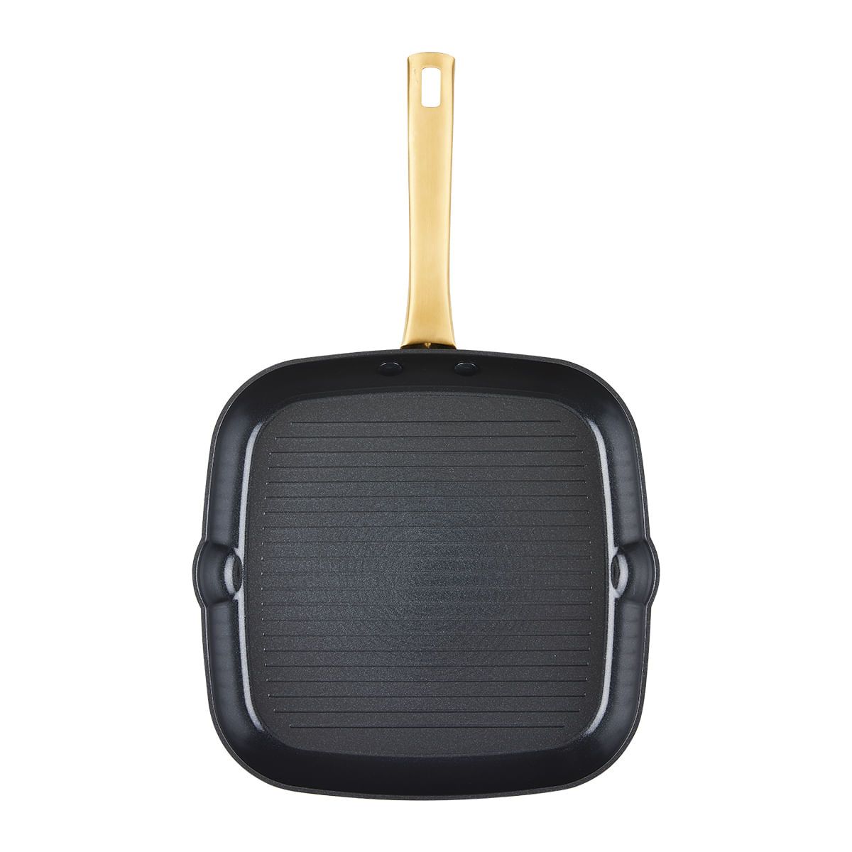 FARBERWARE - Plancha grill 27cm Farverware Aluminio Forjado Antiadherente cerámico Negro