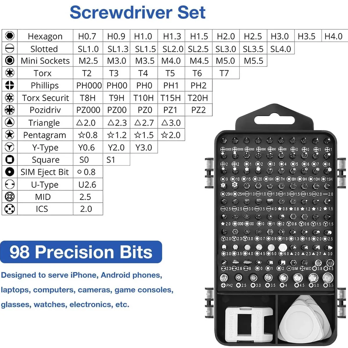 GENERICO - Kit De Herramientas Multipropósito contiene 116 Piezas