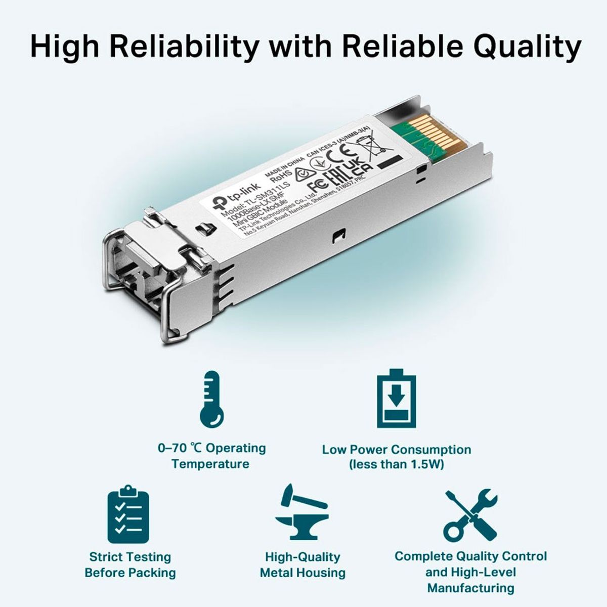 TP LINK - TP-LINK SM311LS Transceiver SFP Gigabit monomodo 20km Omada