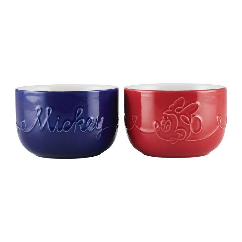 DISNEY - Set x2 moldes de cerámica 6 y 9cm. Disney Home Bon Voyage Azul y rojo