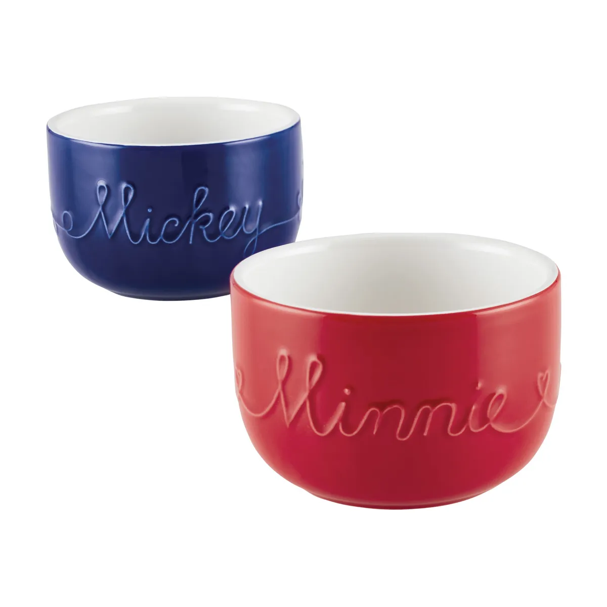 FARBERWARE - Set x2 moldes de cerámica 6 y 9cm Disney Home Bon Voyage azul y rojo