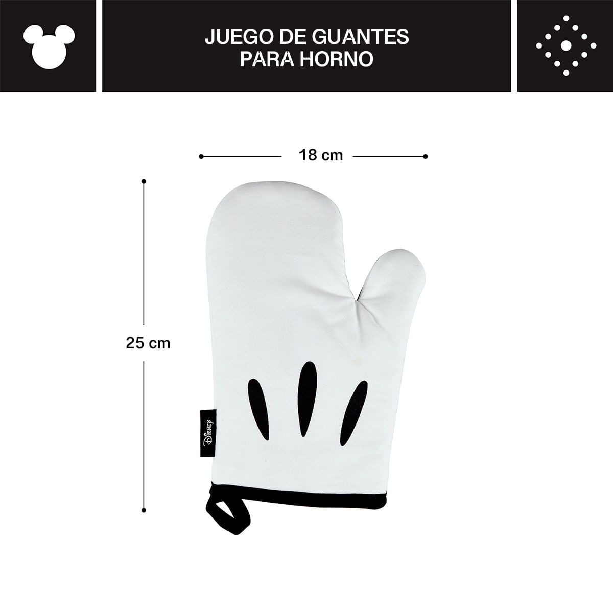 DISNEY - Guantes para horno Colección Disney Home Monochrome Farberware