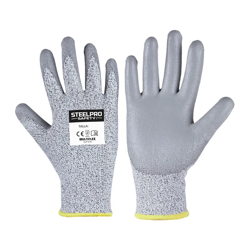 STELLPRO - GUANTE MULTIFLEX CUT-5 PU TALLA S STEELPRO - PACK X 12 (anticorte)