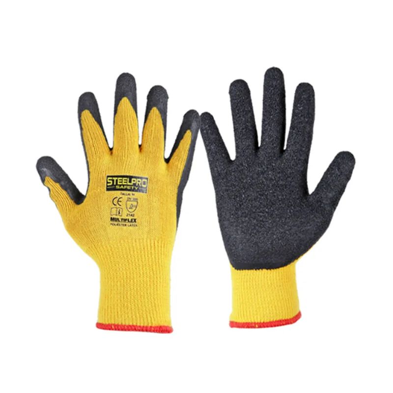 STELLPRO - GUANTE MULTIFLEX LATEX AMARILLO TALLA M (multiuso) - PACK X 12