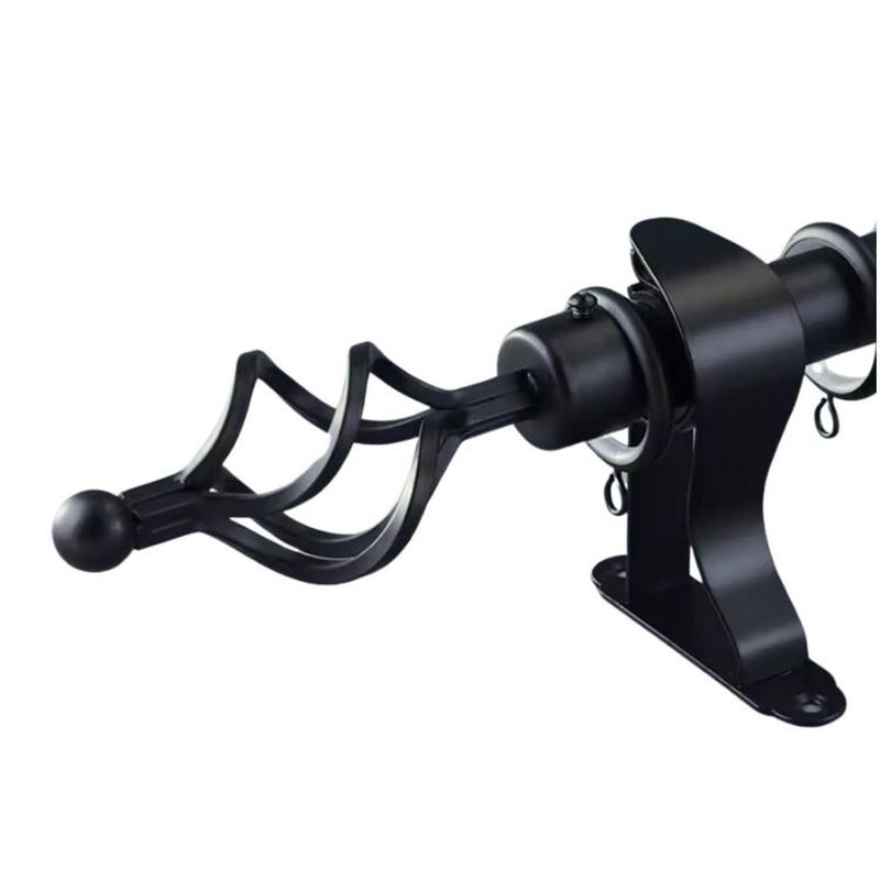 SALA FABULOSA - Tubo graduable de cortina extendible de 1.10 a 2 mts - Negro