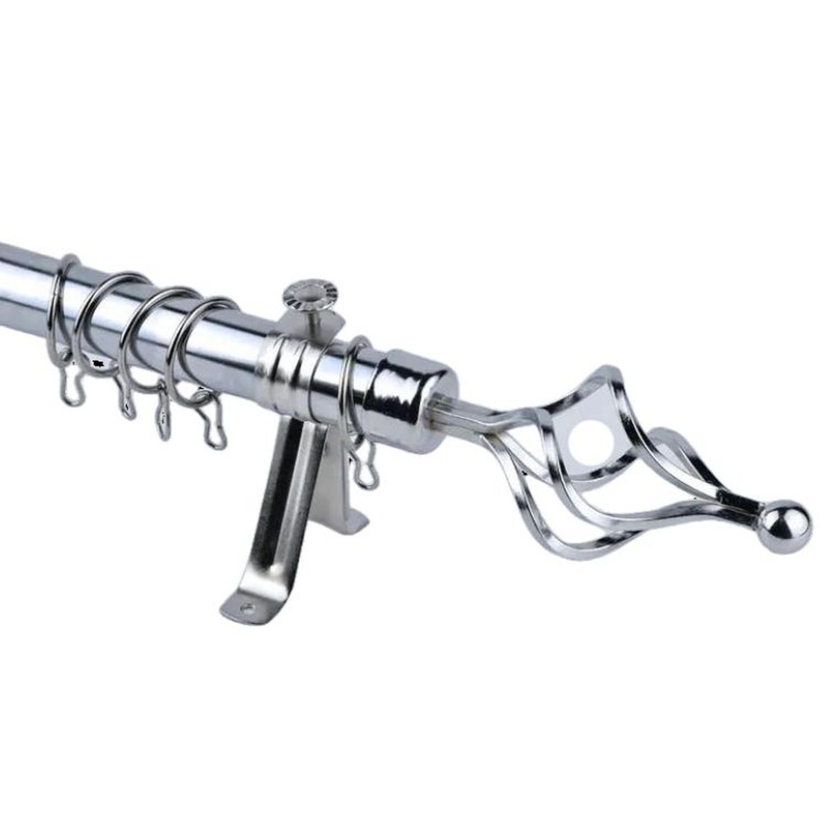 SALA FABULOSA - Tubo graduable de cortina extendible de 2.10 a 4 mts - Plateado