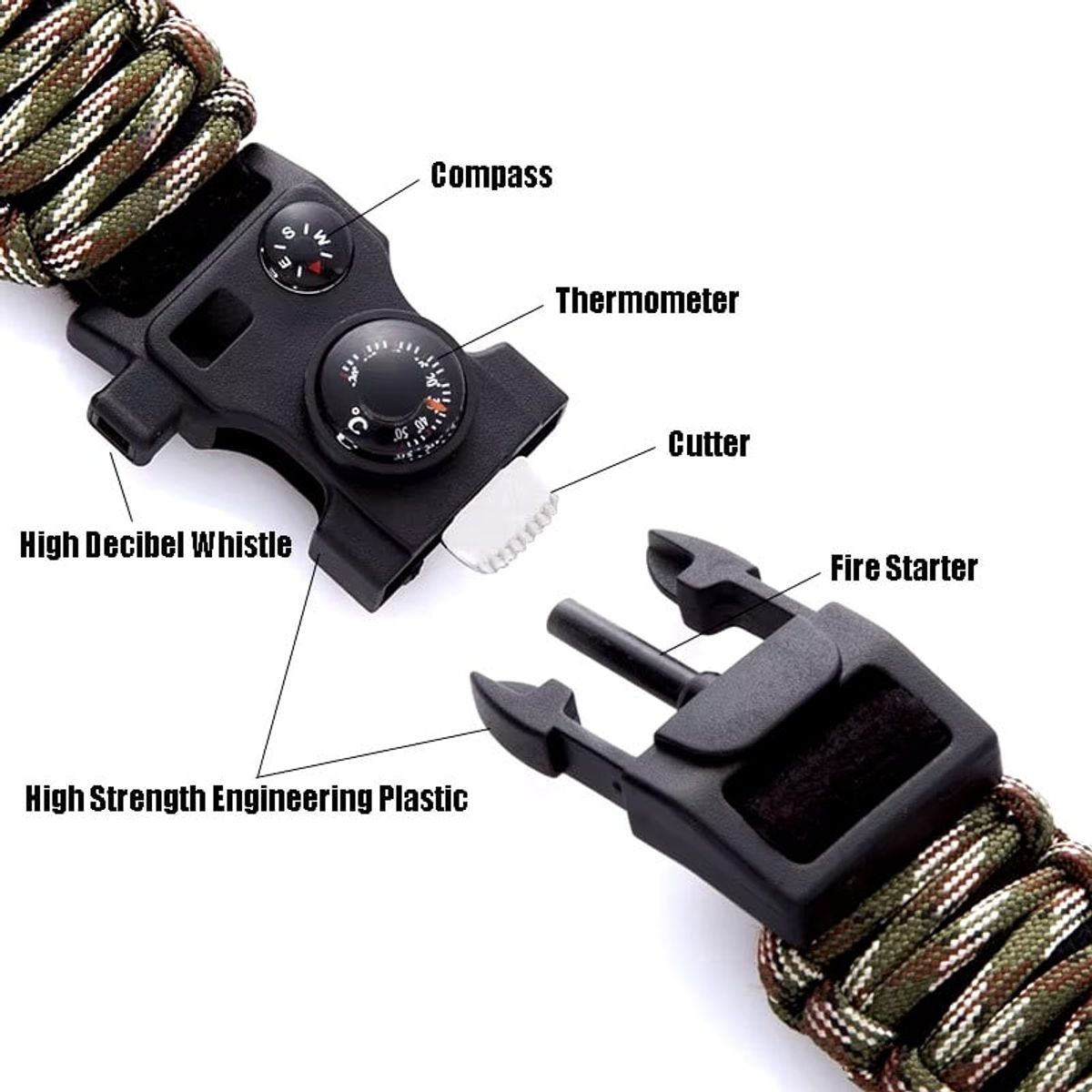 GENERICO - Reloj tactico militar con correa reforzadas