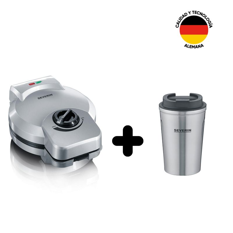 SEVERIN - COMBO Máquina de Barquillas + Vaso térmico Severin