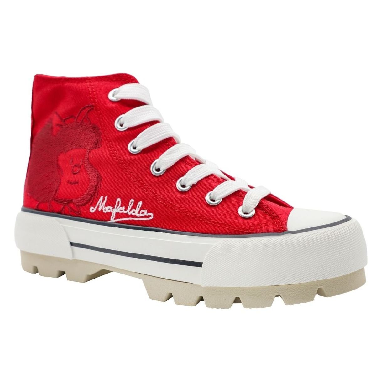 MAFALDA - Zapatillas Mujer Mafalda Botin Rojo