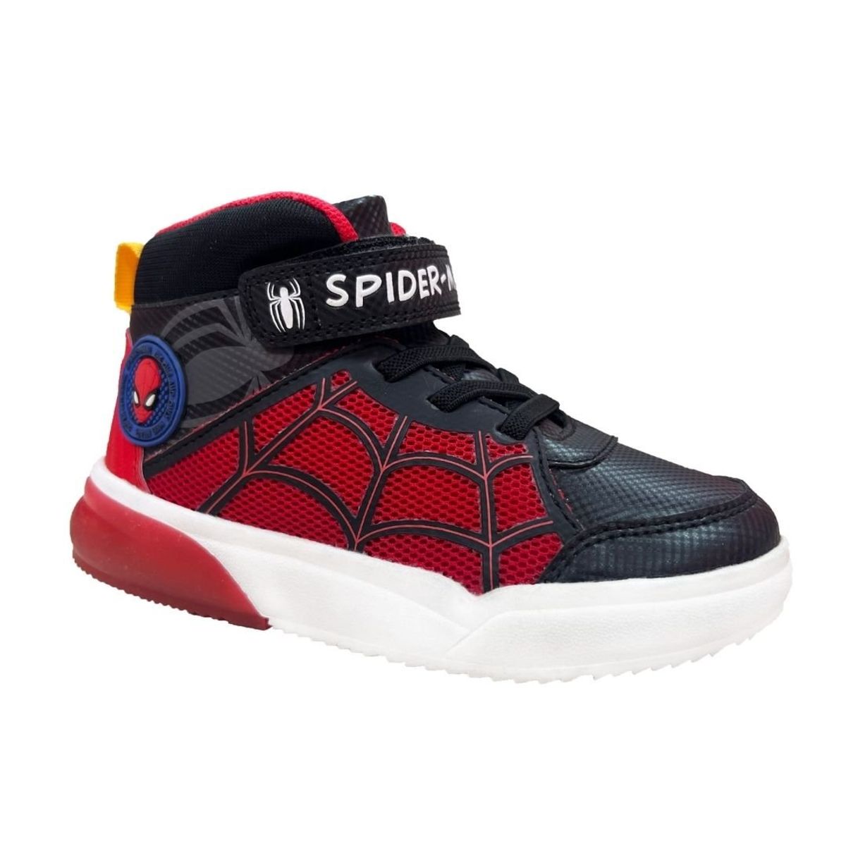 MARVEL - Zapatillas Niño Spiderman Botin Negro con Luces