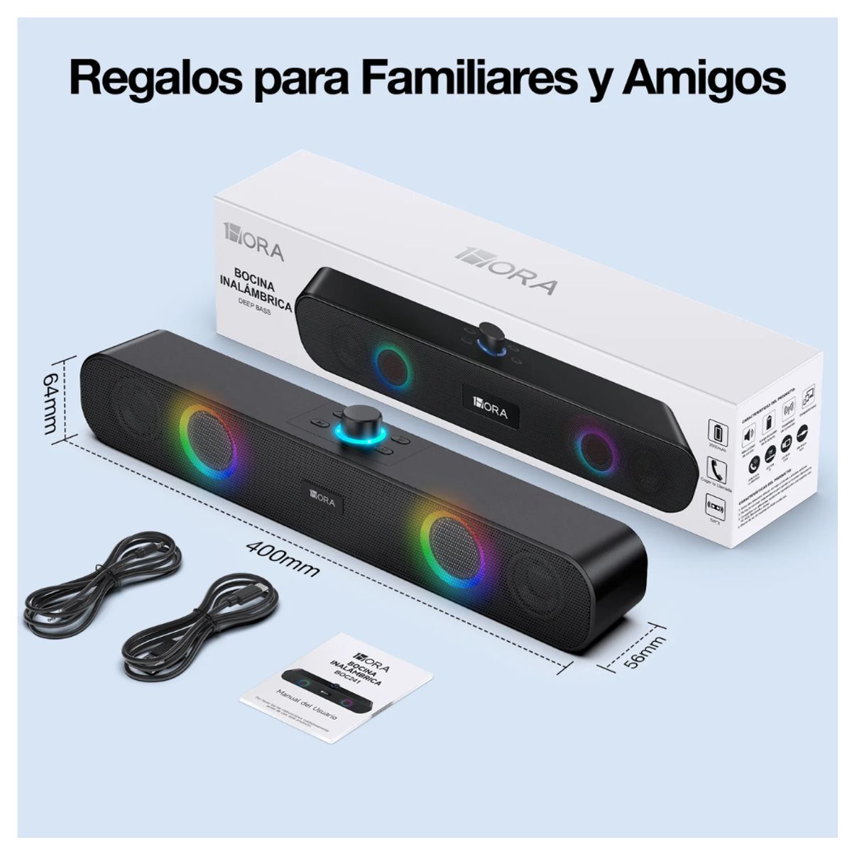 SEISA - Parlante soundbar Bluetooth Portatil Inalambrica Recargable 1HORA