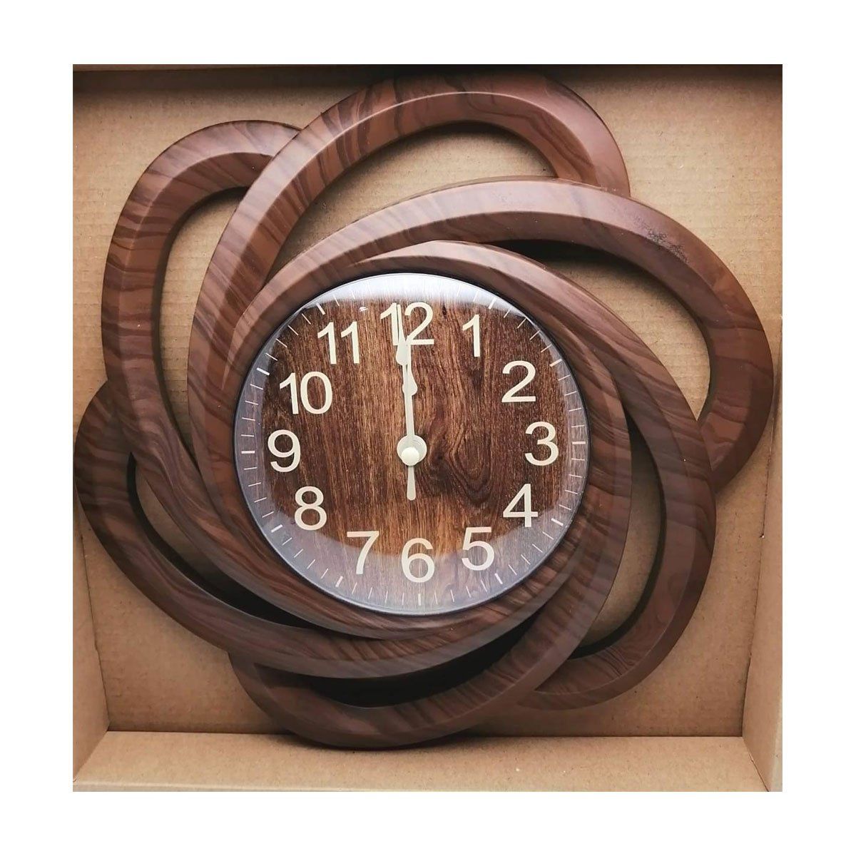 GENERICO - Reloj De Pared Elegante Comedor Cocina Hogar 40cm Marrón Oscuro