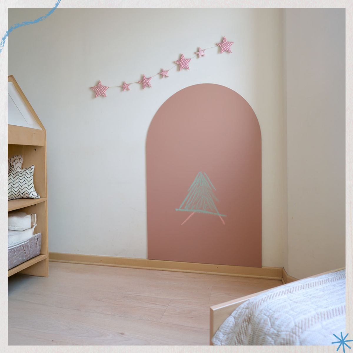 PZR PIZARRAS ADHESIVAS - Pizarra Adhesiva Magnética Infantil Arco Mocha 117 x 61 cm