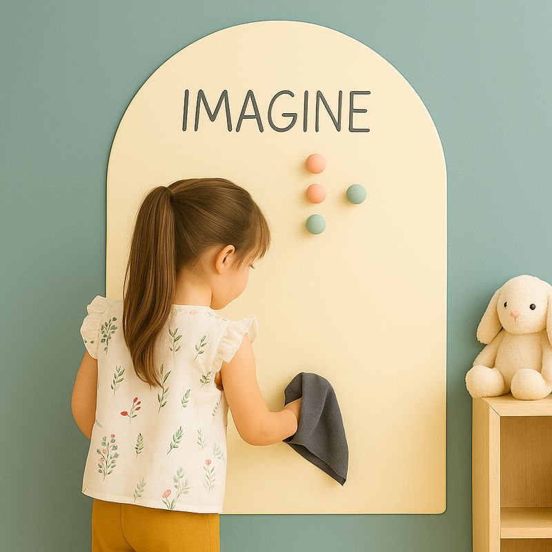 PZR PIZARRAS ADHESIVAS - Pizarra Adhesiva Magnética Infantil Arco Ivory 115 x 75 cm