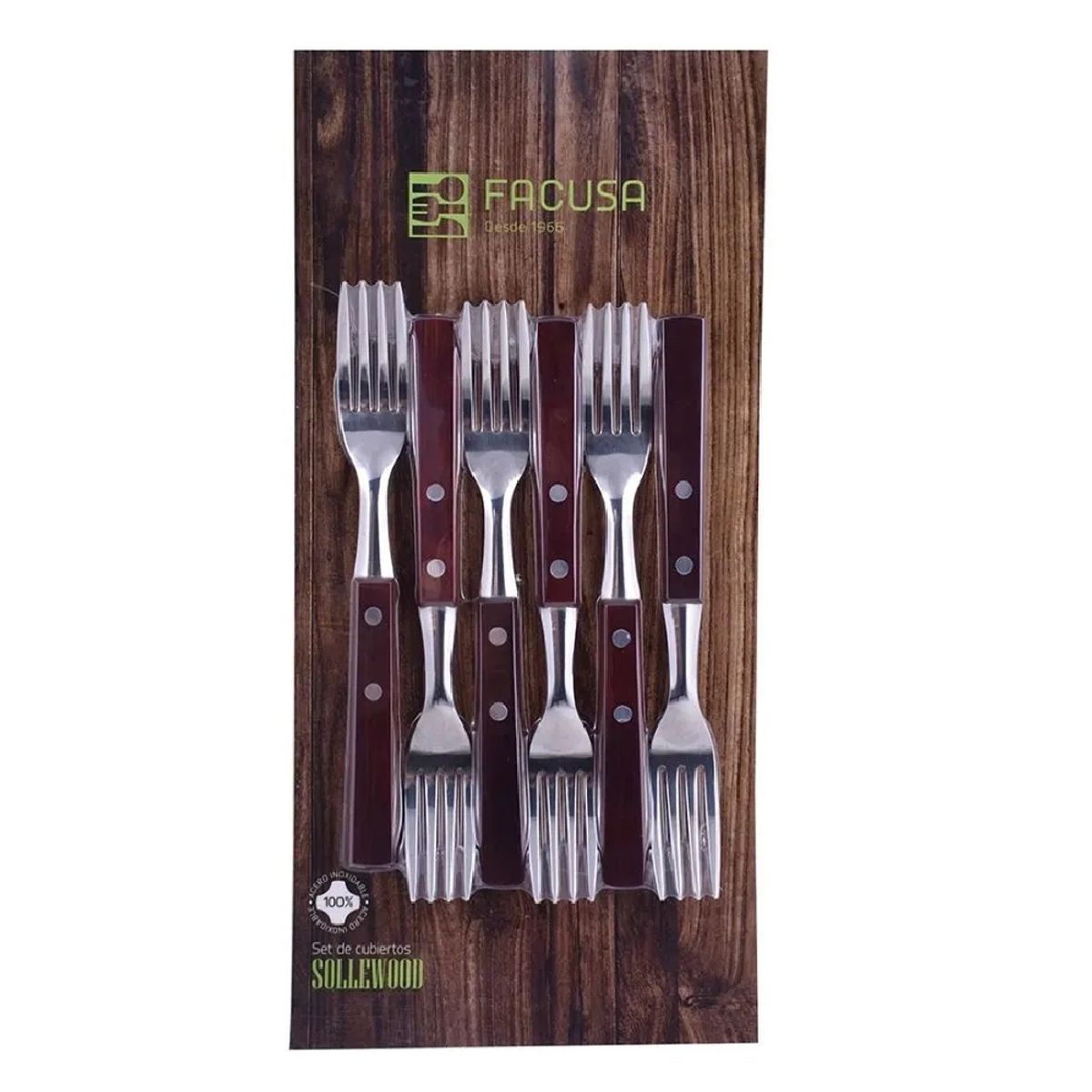 FACUSA - Set de 6 Tenedores de Mesa SOLLEWOOD – FACUSA 10286360