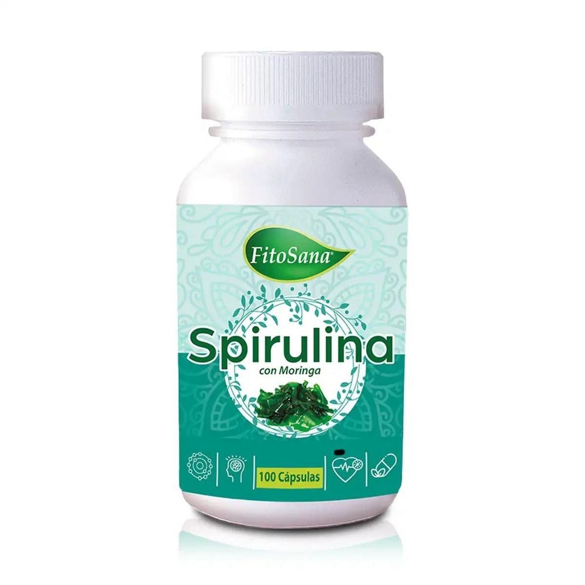 FITOSANA - Spirulina y Moringa - Súper Alimento 100 Cápsulas - Fitosana