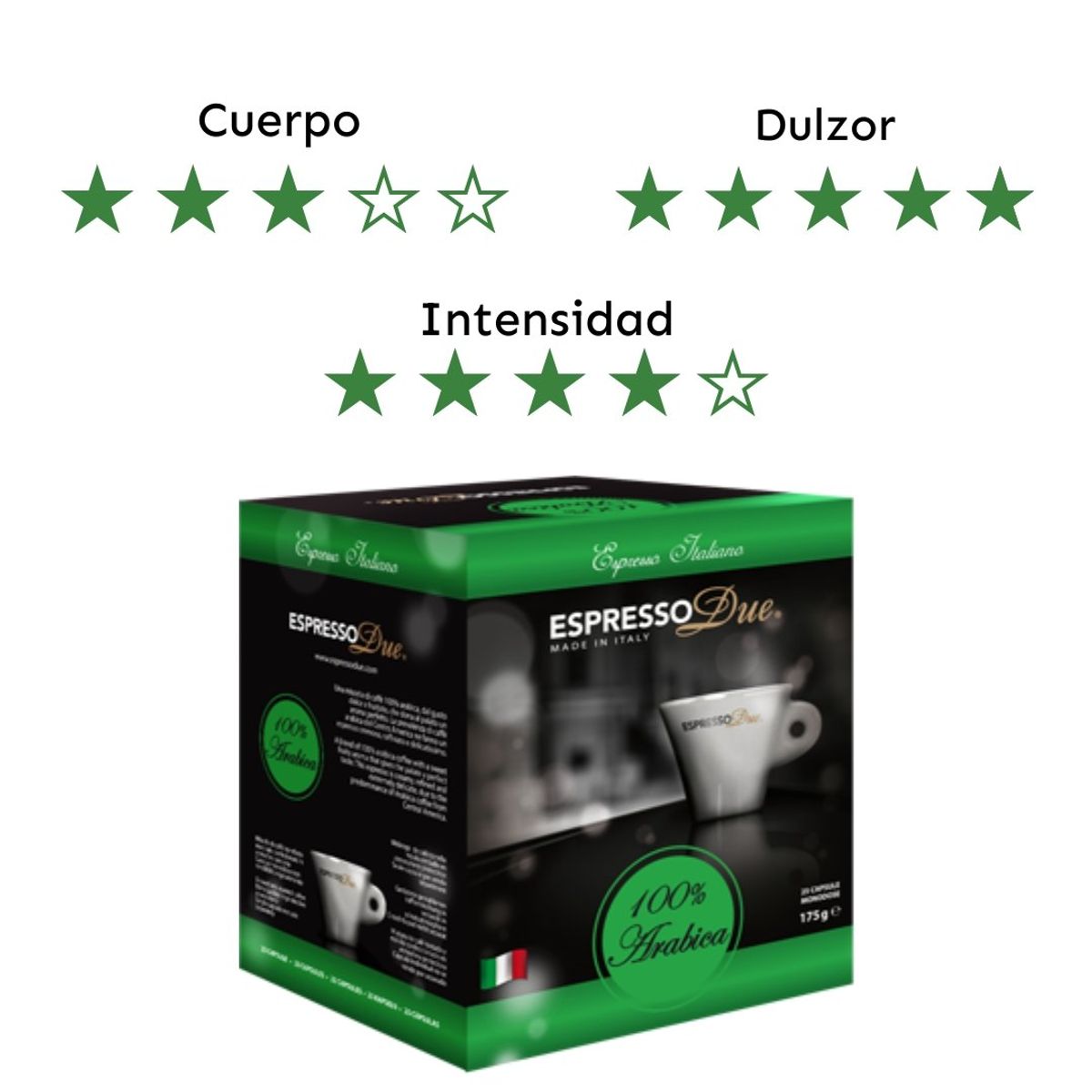 EXPRESSO DUE - Cápsula de Cafetera italiana I 100% Arábica