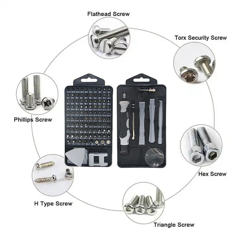 GENERICO - Juego de Destornillador de Precisión 115 en 1