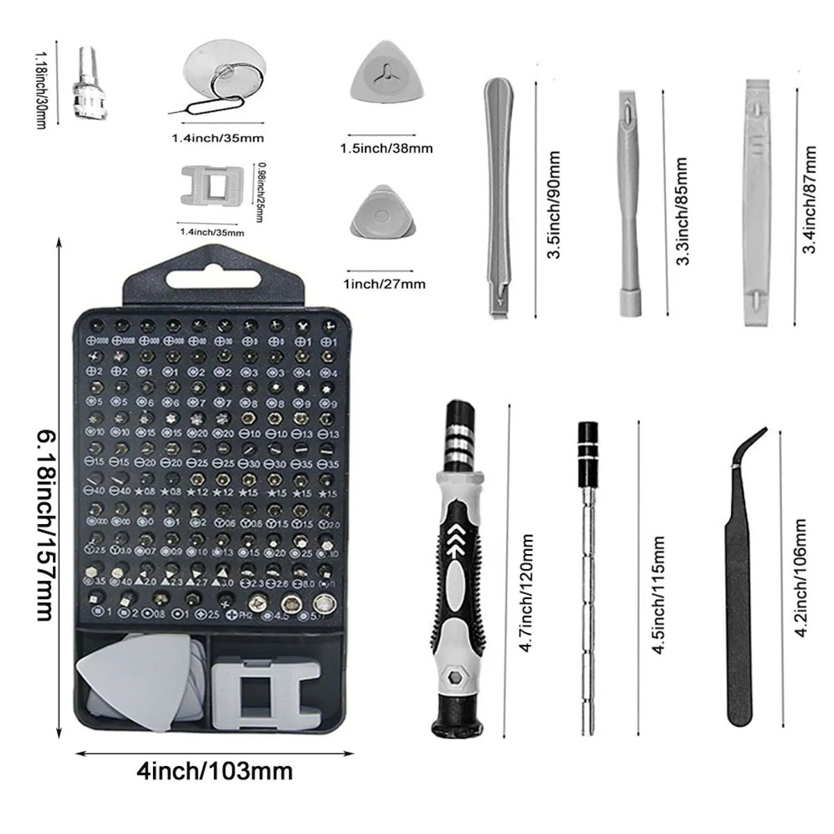 GENERICO - Juego de Destornillador de Precisión 115 en 1