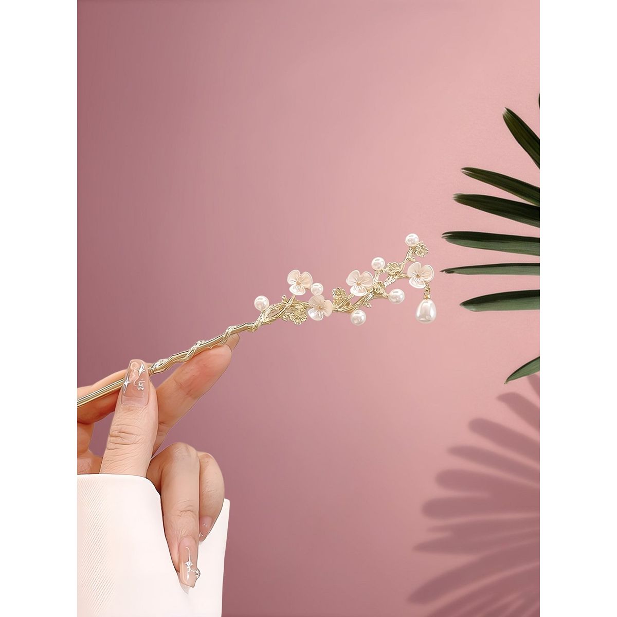 GENERICO - SET 2 PALITOS LOLITAS  DE METAL  PARA CABELLO DE ROSA N.003